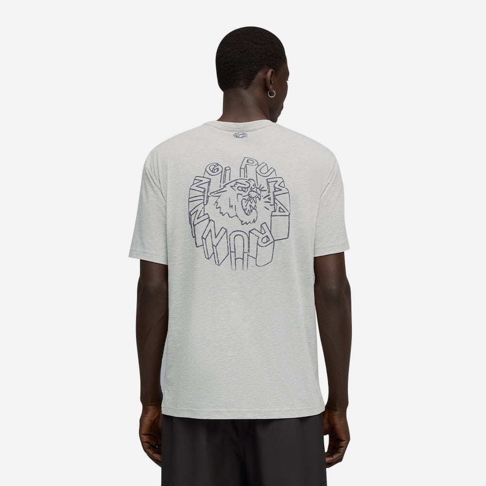 Áo Thun Nam Puma Run Graphic Oversized - Xám - Supersports Vietnam