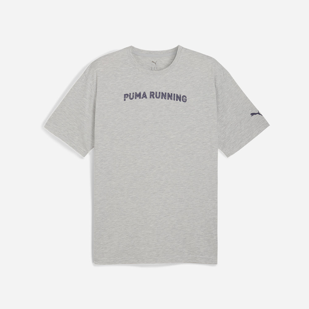 Áo Thun Nam Puma Run Graphic Oversized - Xám - Supersports Vietnam