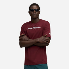 Áo Thun Nam Puma Run Graphic Oversized - Đỏ - Supersports Vietnam