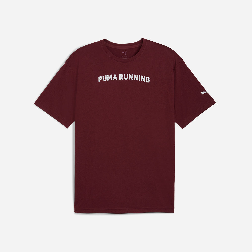 Áo Thun Nam Puma Run Graphic Oversized - Đỏ - Supersports Vietnam