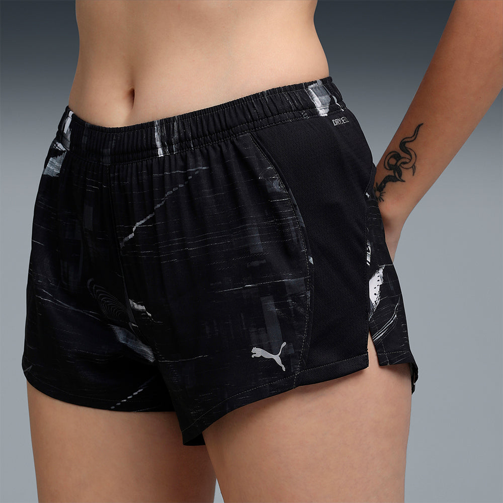 Quần Ngắn Thể Thao Nữ Puma Run Velocity Aop 3 Inch - Đen - Supersports Vietnam