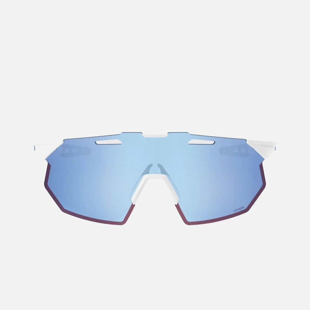 Kính 100% Hypercraft Sq Soft Tact White - Hiper Blue Mirror Lens - Supersports Vietnam