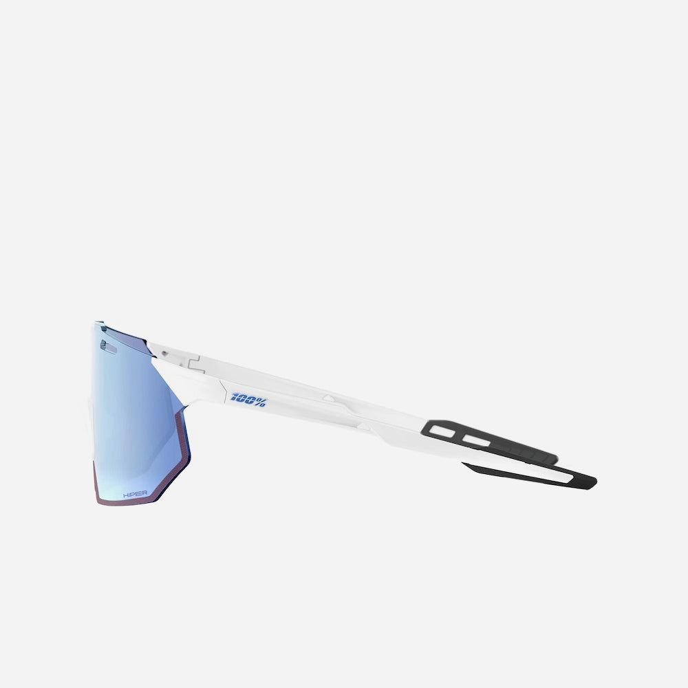 Kính 100% Hypercraft Sq Soft Tact White - Hiper Blue Mirror Lens - Supersports Vietnam