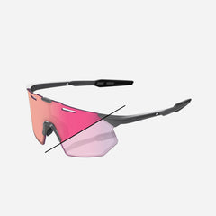 Kính 100% Hypercraft Sq Tròng Đổi Màu Gloss Light Grey - Rose Gold Mirror Photochromic Lens - Supersports Vietnam