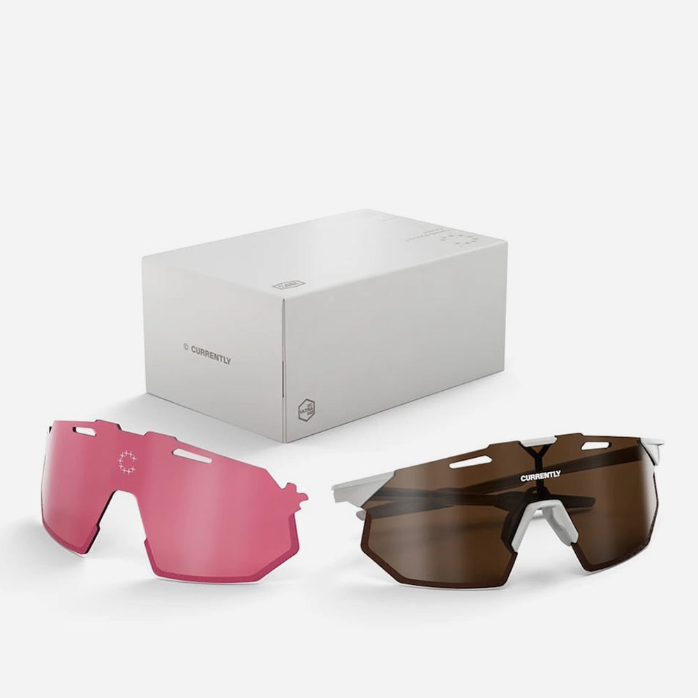 Kính 100% Hypercraft Sq Currently Running Marshmallow - Hiper Bronze Lens - Supersports Vietnam