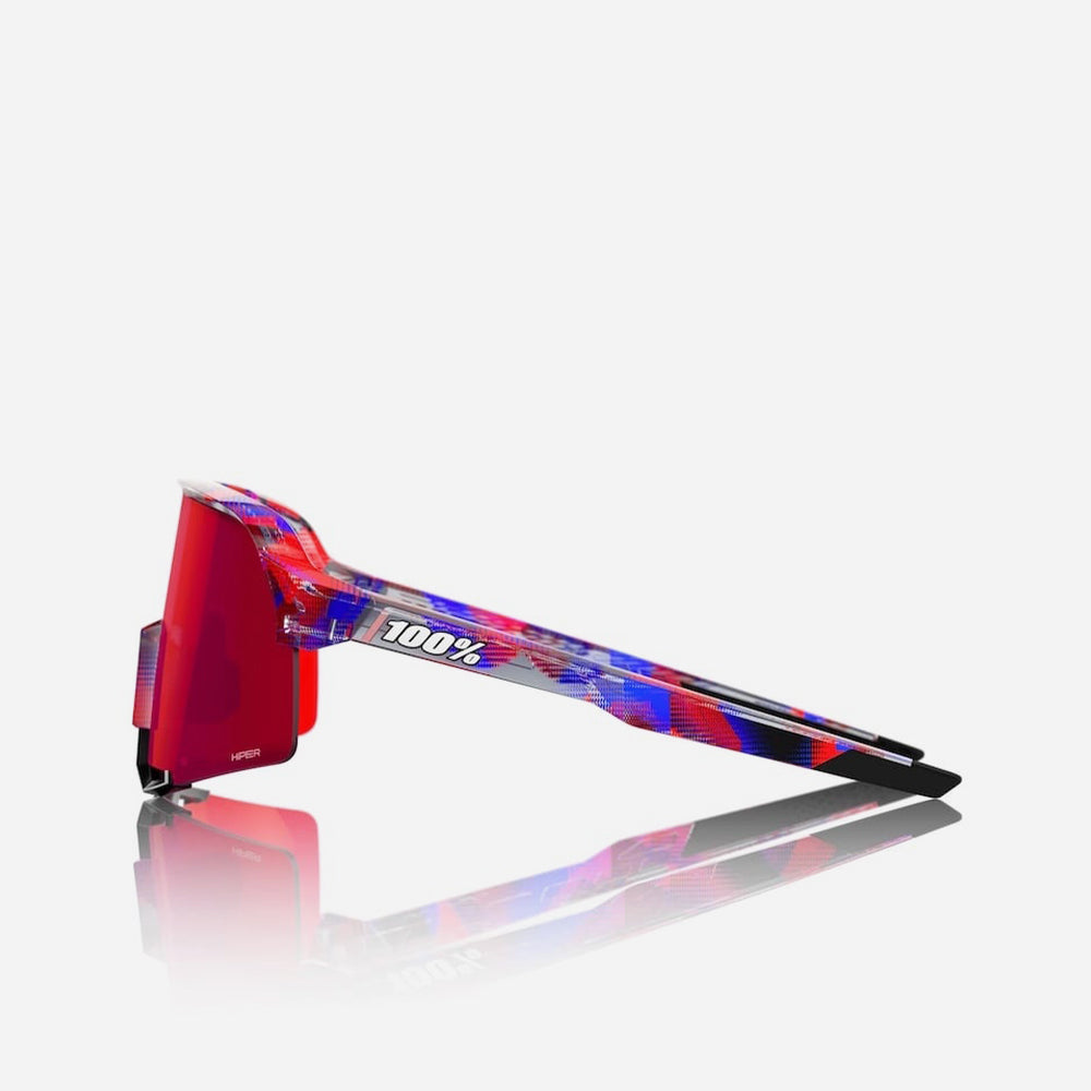 Kính 100% S3 Le Fdj Gloss Translucent Red/Blue - Hiper Fire Red Mirror Lens - Supersports Vietnam