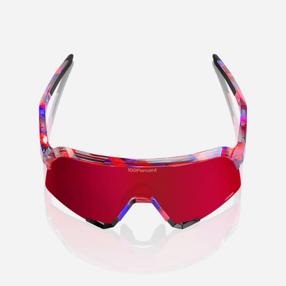Kính 100% S3 Le Fdj Gloss Translucent Red/Blue - Hiper Fire Red Mirror Lens - Supersports Vietnam