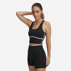 Women's Under Armour Meridian Piped Crop Tank - Black