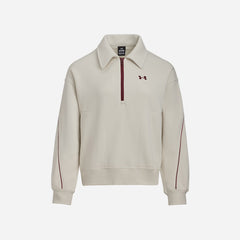 Women's Under Armour Chinese New Year Heavy Weight Terry 1/4 Zip Sweater - Beige