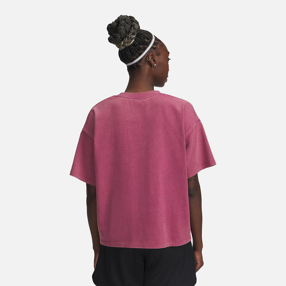 Áo Thun Tay Ngắn Nữ Under Armour Boxy Wash Heavyweight - Supersports Vietnam