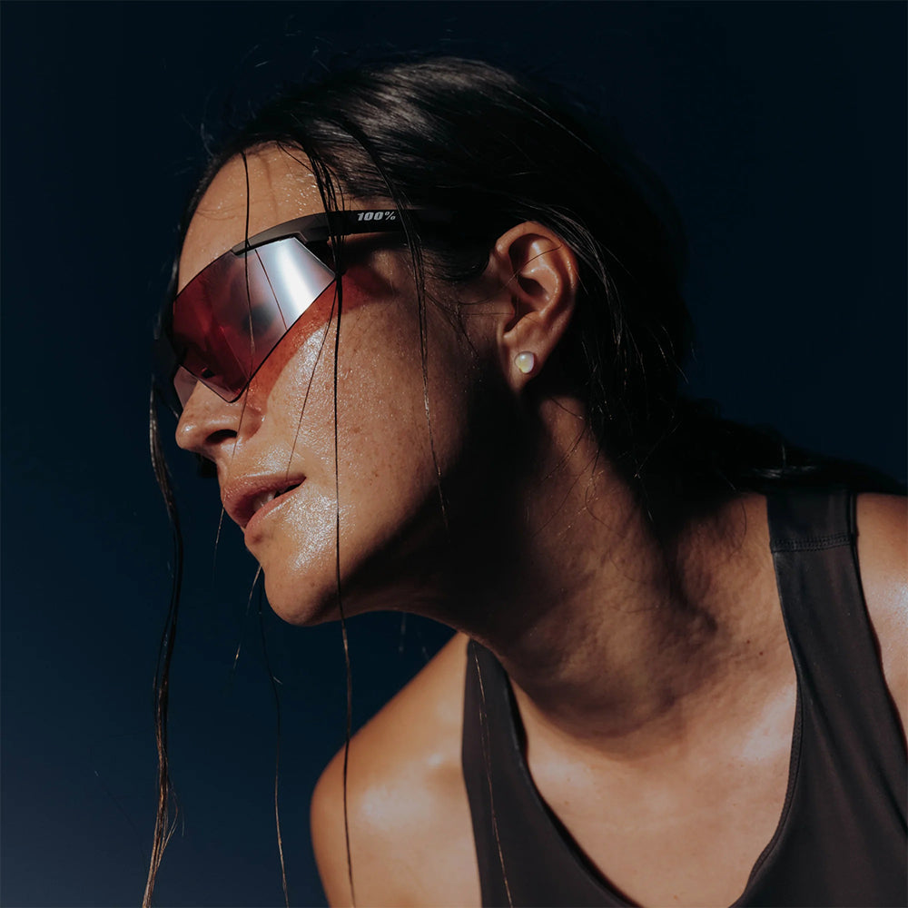 Kính 100% A2 - Run Soft Tact Chocolate - Brown/Red Gradient Lens - Supersports Vietnam