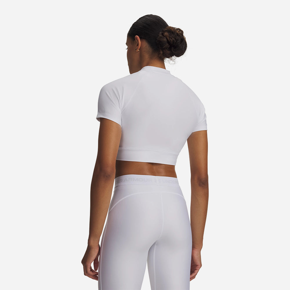 Áo Bó Crop-Top Nữ Under Armour HeatGear® Mock Short-Sleeve - Supersports Vietnam