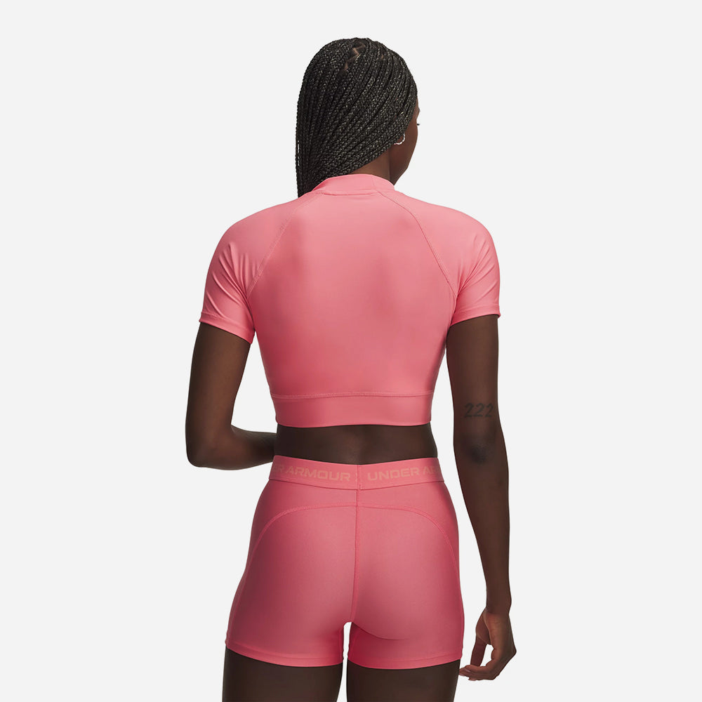 Áo Bó Crop-Top Nữ Under Armour HeatGear® Mock Short-Sleeve - Supersports Vietnam