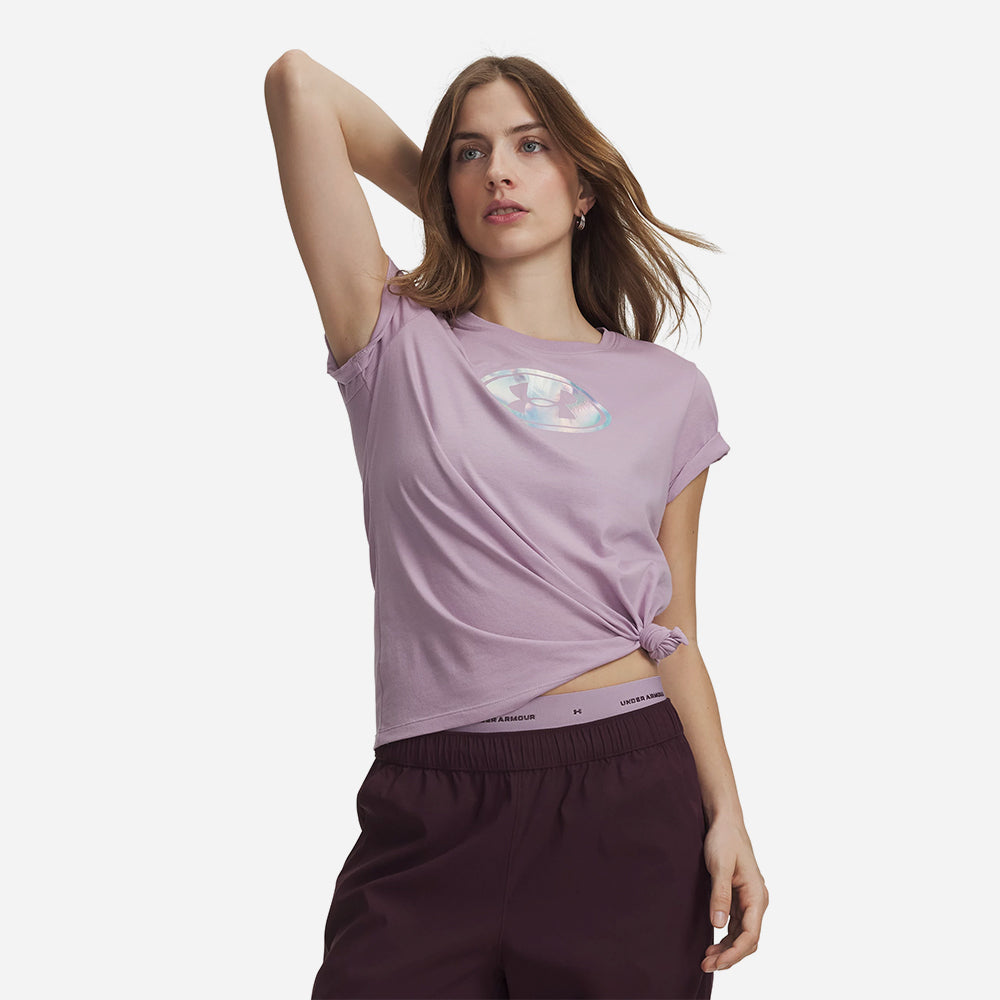 Áo Thun Nữ Under Armour Rival Shimmer Short Sleeve - Supersports Vietnam