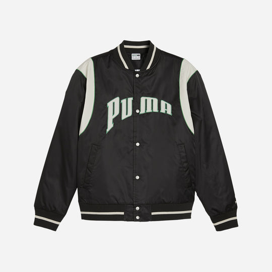 Unisex Puma Team Varsity Jacket - Black