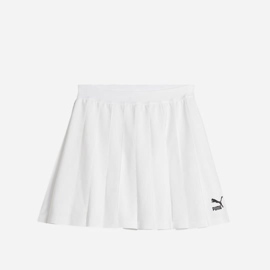 Women's Puma Classics Pleated Skirt - White