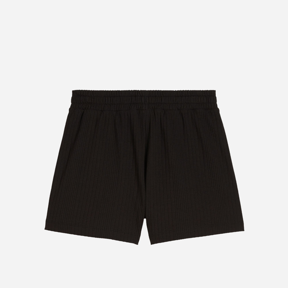 Quần Ngắn Thời Trang Nữ Puma Classics Ribbed A-Line - Đen - Supersports Vietnam