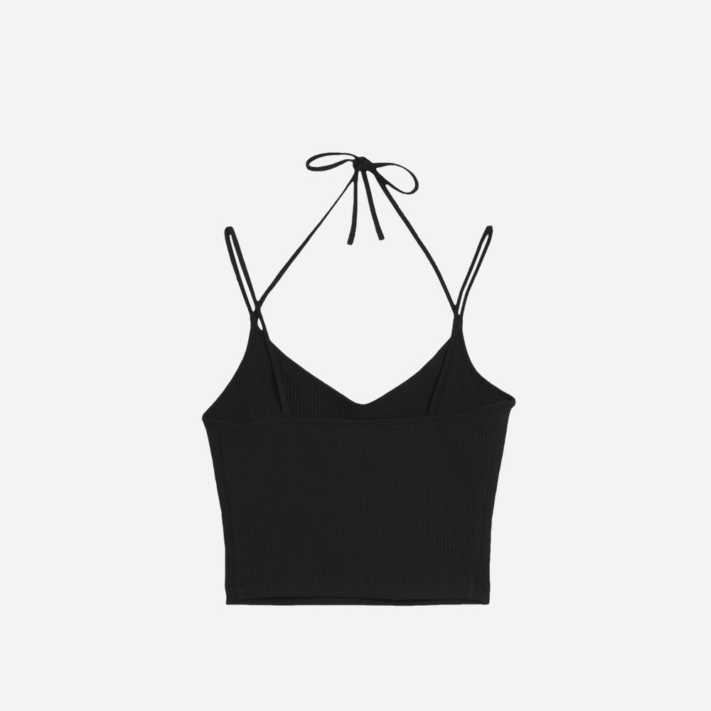 Áo Ba Lỗ Nữ Puma Classics Ribbed Crop - Đen - Supersports Vietnam