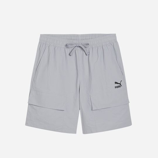 Men's Puma Classics Cargo Woven Shorts - Gray