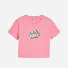 Áo Crop Top Nữ Puma Graphics Hyper Girl Baby Fast - Hồng