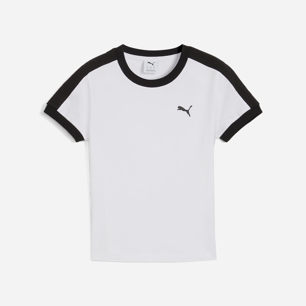 Áo Thun Nữ Puma T7 Slim - Trắng - Supersports Vietnam