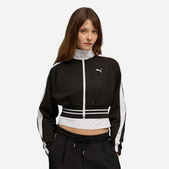 Áo Khoác Nữ Puma T7 Pique Relaxed Cropped Track - Đen - Supersports Vietnam