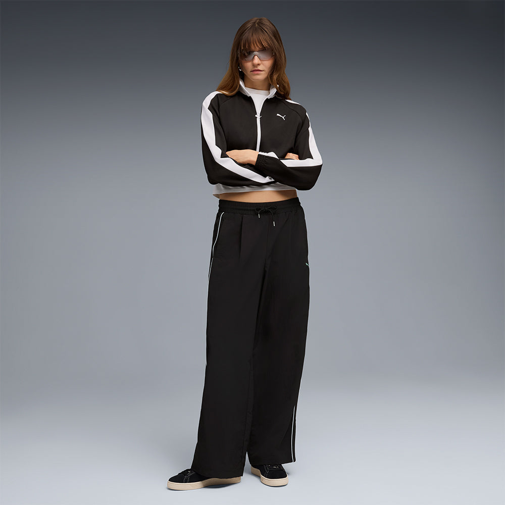 Áo Khoác Nữ Puma T7 Pique Relaxed Cropped Track - Đen - Supersports Vietnam