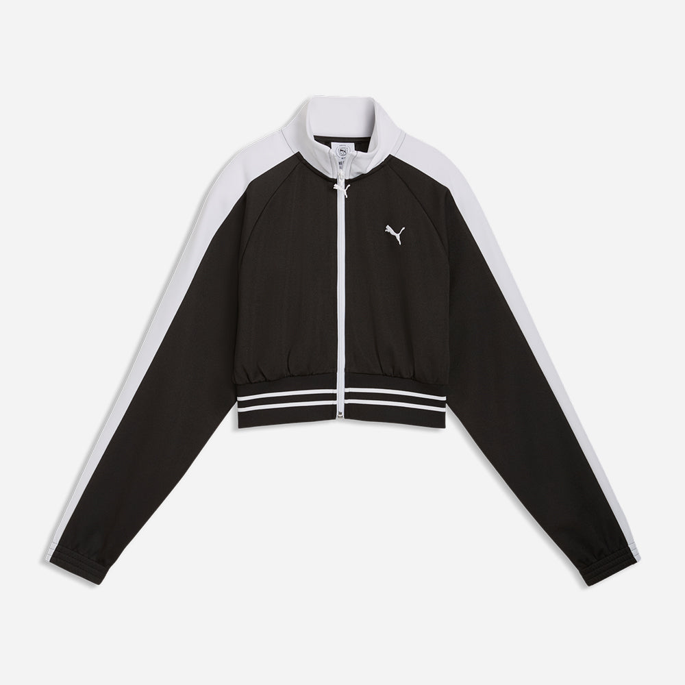 Áo Khoác Nữ Puma T7 Pique Relaxed Cropped Track - Đen - Supersports Vietnam