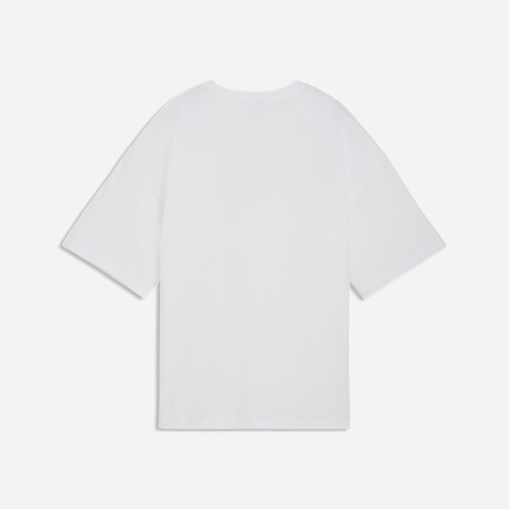 Áo Thun Nữ Puma Essentials Graphics Leo Luxe Bedazzled Oversized - Trắng - Supersports Vietnam