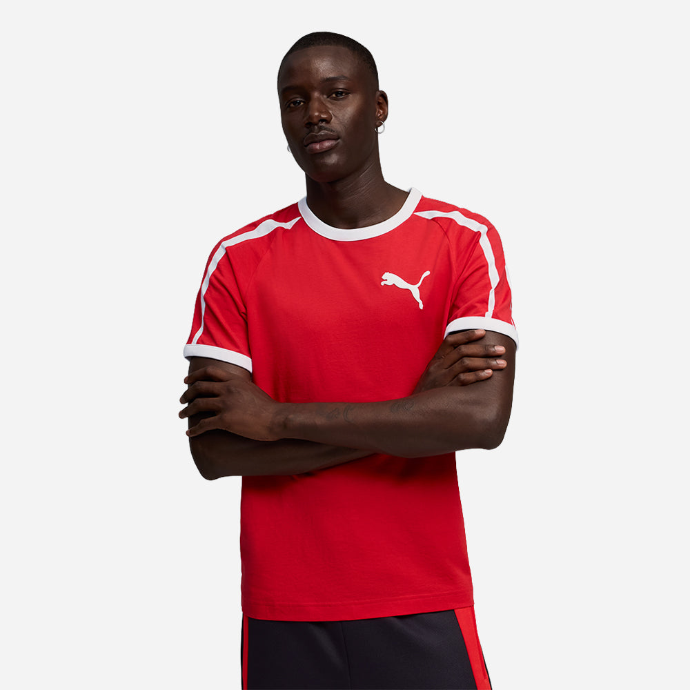 Áo Thun Nam Puma T7 Big Cat Ringer For All Time - Đỏ - Supersports Vietnam