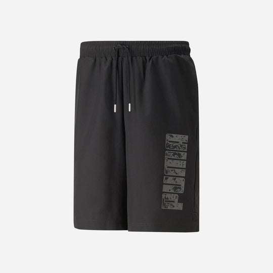 Men's Puma Power Woven Shorts - Black