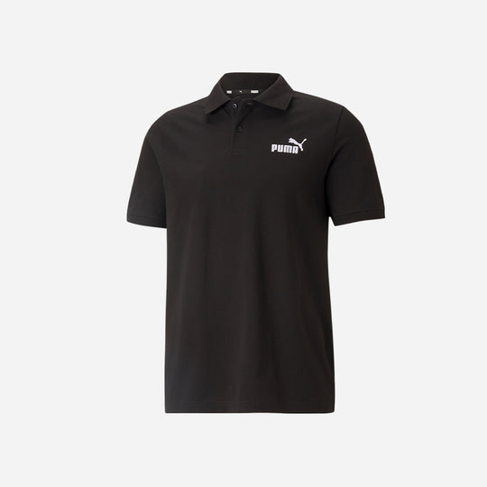 Men's Puma Essentials Polo Shirts - Black