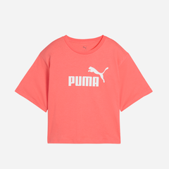 Áo Thun Tay Ngắn Nữ Puma Essential Cropped No. 1 Logo - Đỏ