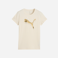 Women's Puma Metallic T-Shirt - Beige