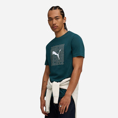 Áo Thun Nam Puma Graphic Box - Xanh Navy - Supersports Vietnam