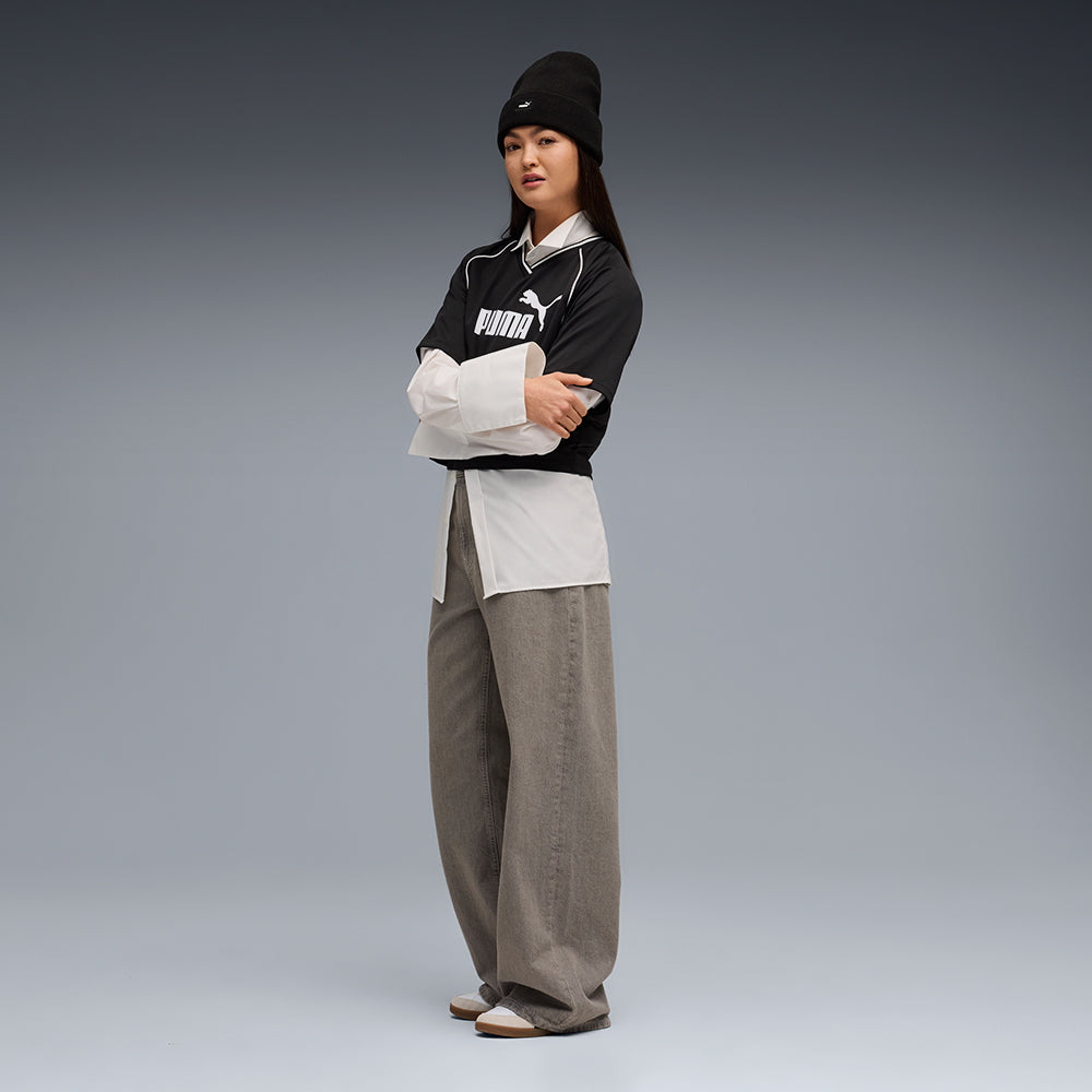 Women's Puma Essentials Relaxed Crop Top Black - Main Image