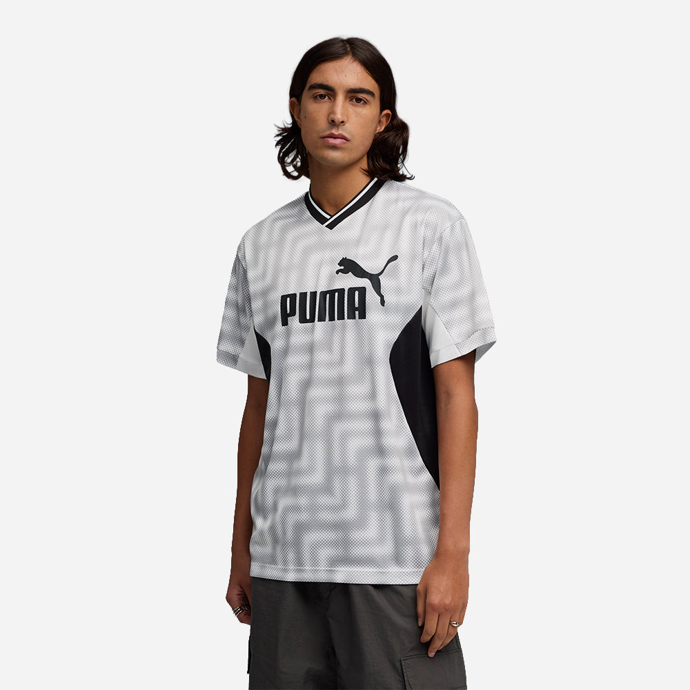 Áo Thun Đá Bóng Nam Puma Essentials Block Relaxed - Trắng - Supersports Vietnam