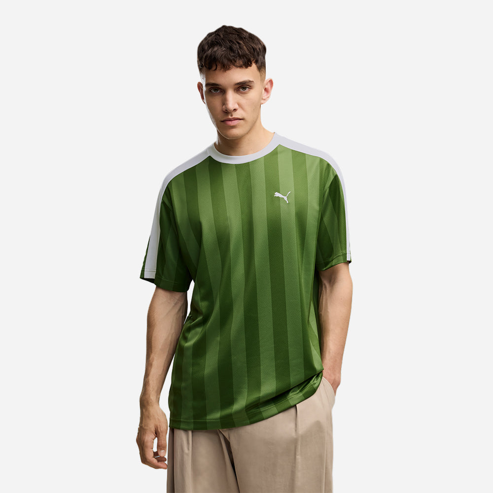 Áo Thun Đá Bóng Nam Puma Essentials T7 Relaxed - Xanh Lá - Supersports Vietnam