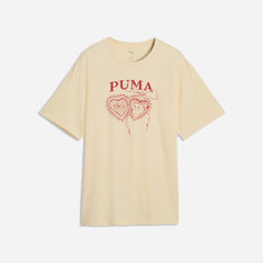 Women's Puma Graphics Relaxed Charm T-Shirt - Beige