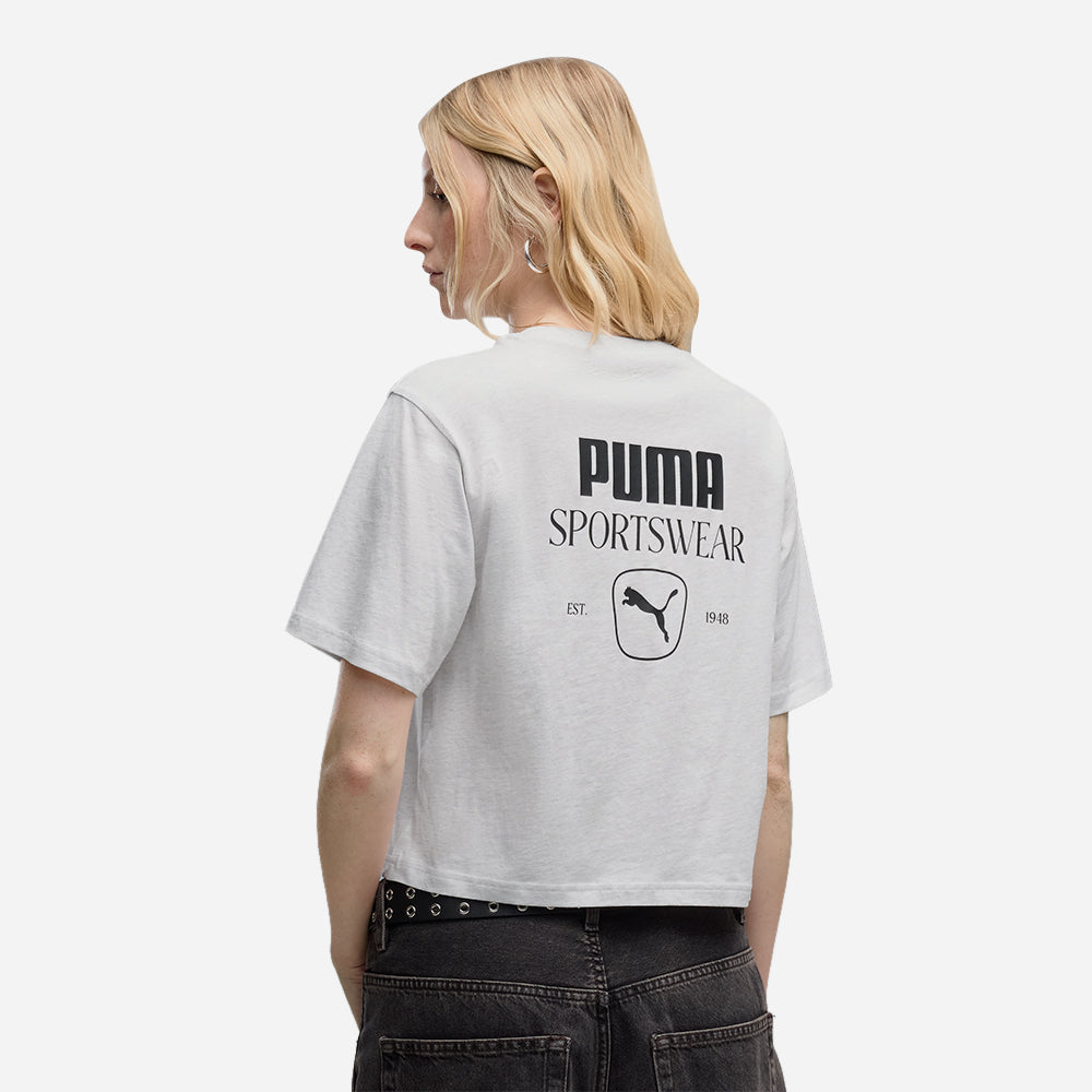 Áo Thun Nữ Puma Class Relaxed Graphic - Trắng - Supersports Vietnam