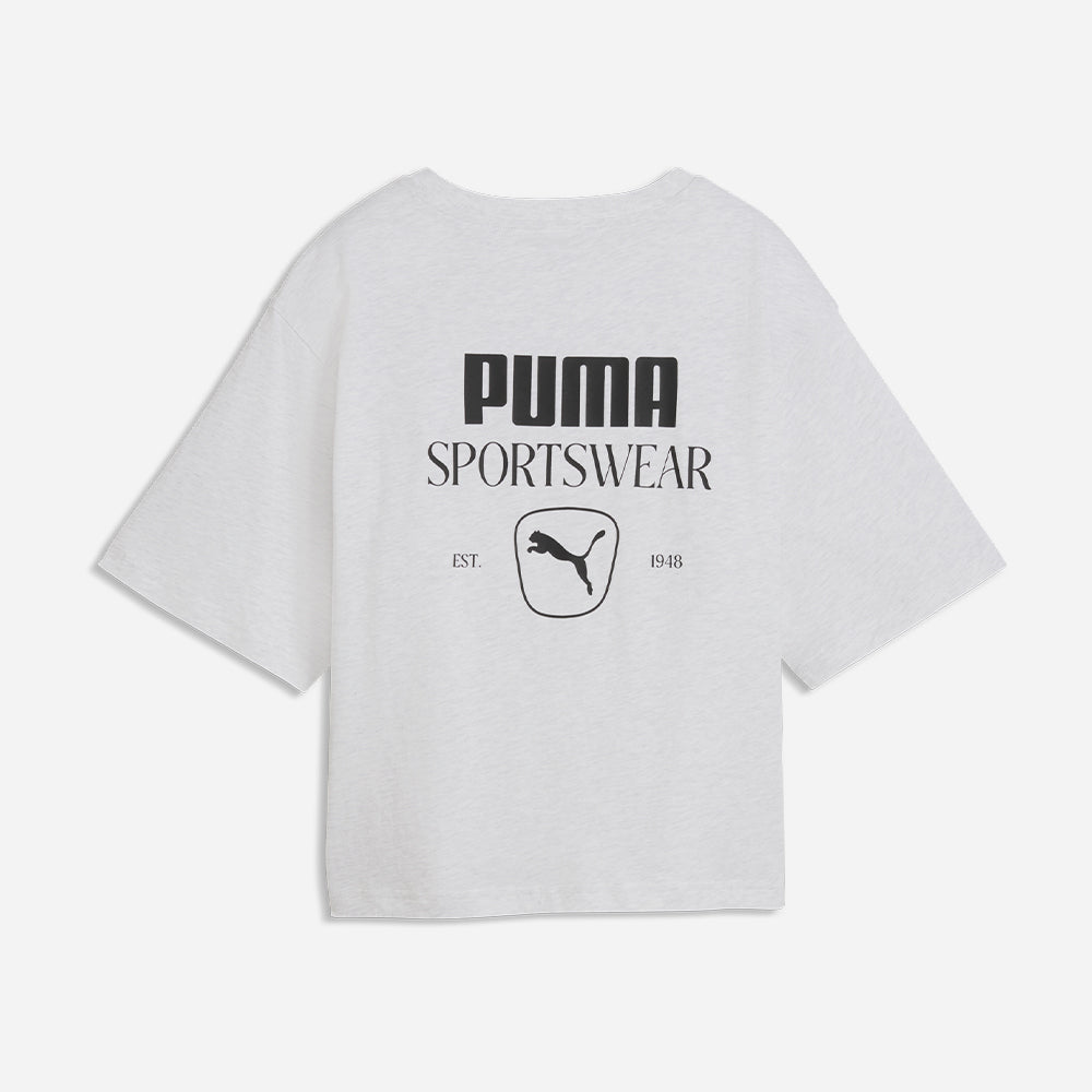 Áo Thun Nữ Puma Class Relaxed Graphic - Trắng - Supersports Vietnam