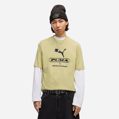 Men's Puma Sport Boxy Street Graphic T-Shirt - Yellow