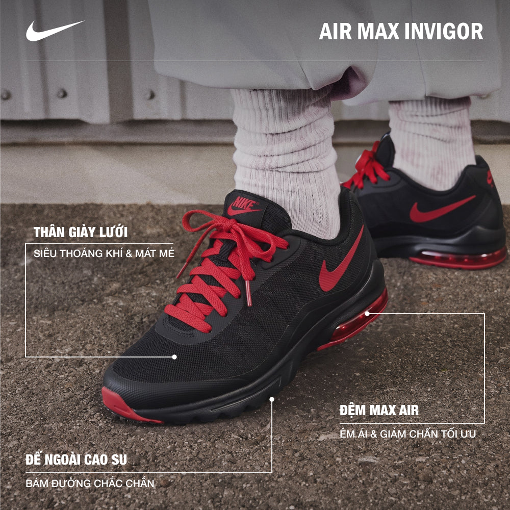 Giày Sneaker Nam Nike Air Max Invigor - Đen - Supersports Vietnam