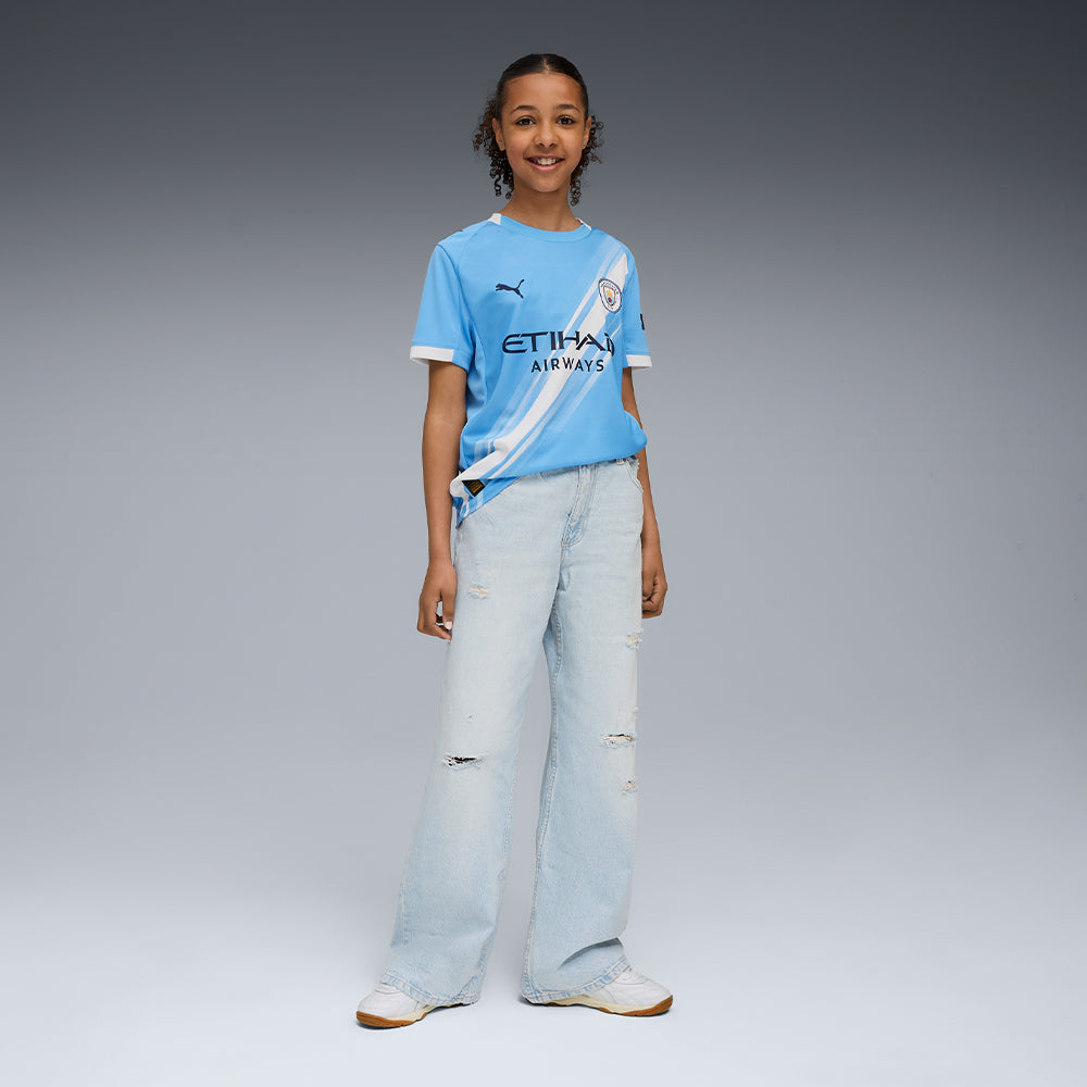 Áo Đá Bóng Trẻ Em Puma Mancherter City Replica Sân Nhà 25/26 - Xanh Dương - Supersports Vietnam