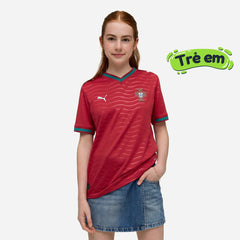 Áo Đá Bóng Sân Nhà Trẻ Em Puma Portugal Replica Jr Club - Đỏ - Supersports Vietnam
