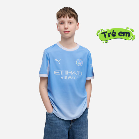 Áo Đá Bóng Trẻ Em Puma Sân Nhà Manchester City Replica Jr