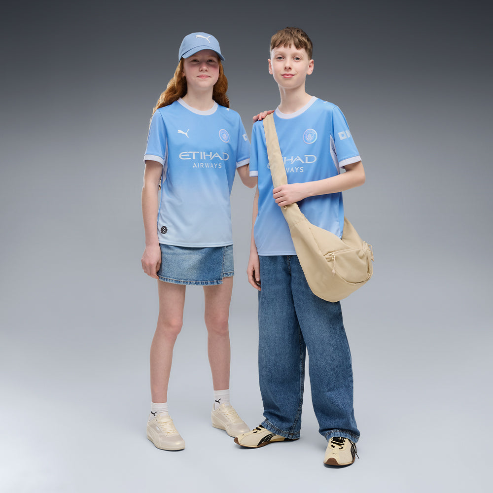 Áo Đá Bóng Trẻ Em Puma Sân Nhà Manchester City Replica Jr - Xanh Dương - Supersports Vietnam