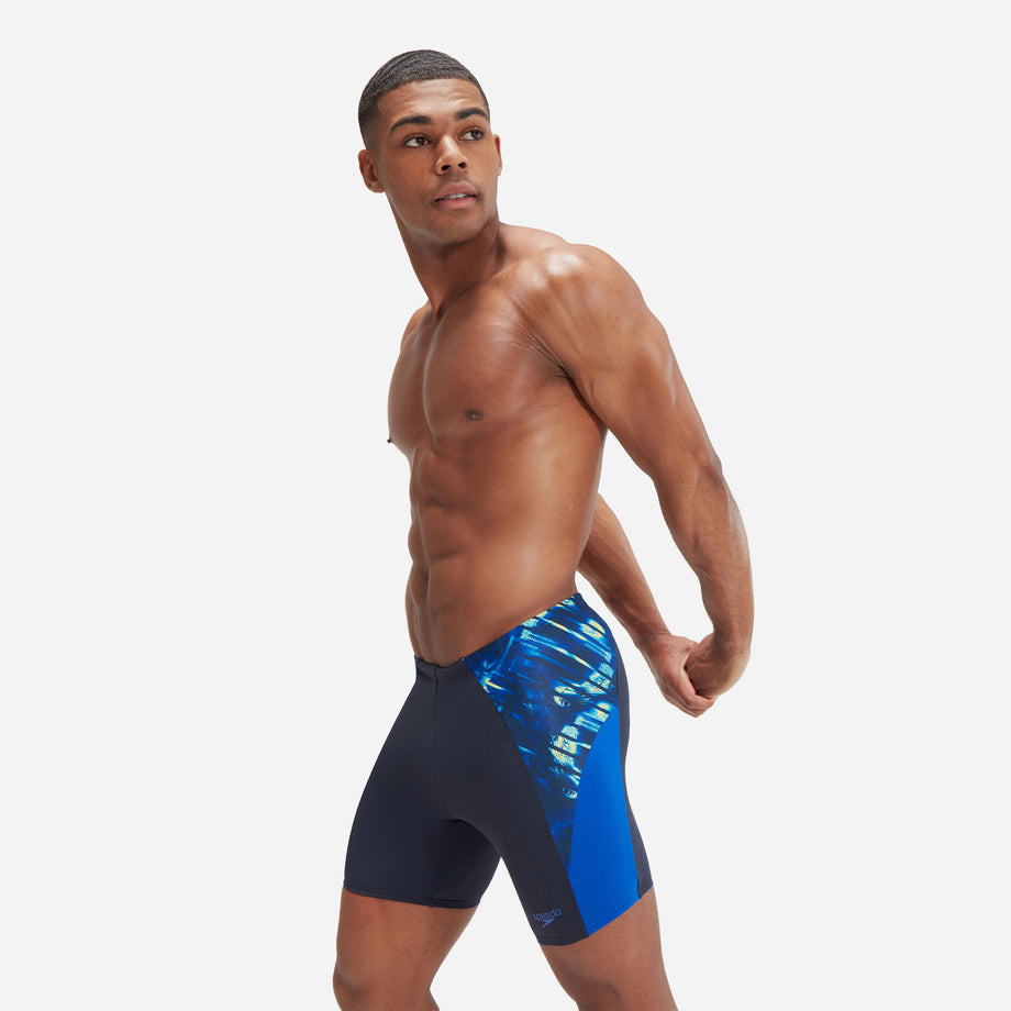 Speedo Mens Eco Endurance Plus Splice Mid Jammer Swim Shorts