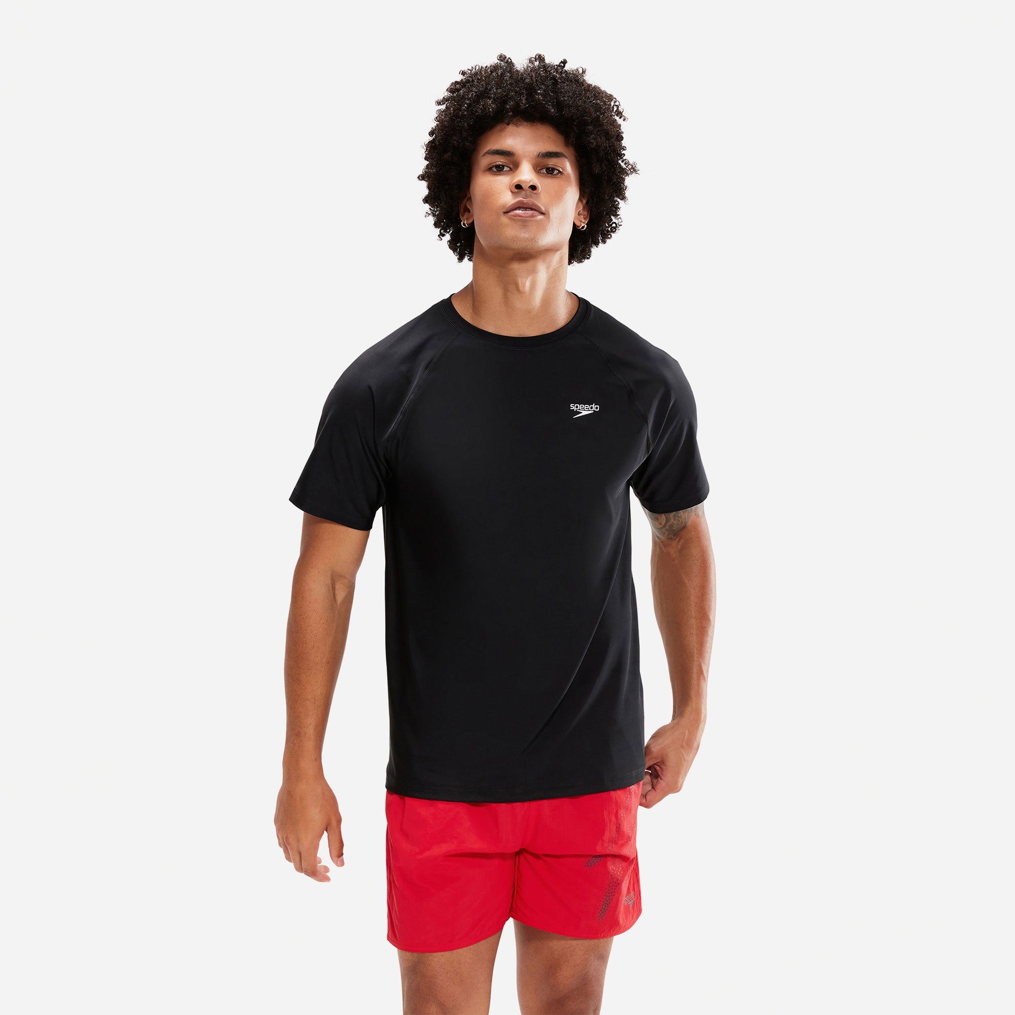 Áo Bơi Chống Nắng Nam Speedo Essentials - Đen - Supersports Vietnam