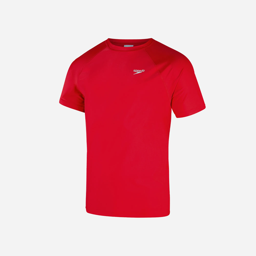 Áo Bơi Chống Nắng Nam Speedo Essential - Đỏ - Supersports Vietnam